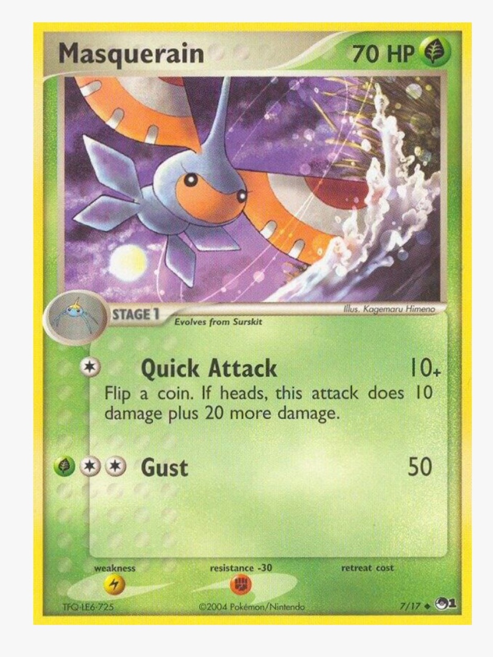 Masquerain POP Series 1 Pokemon Trading Card